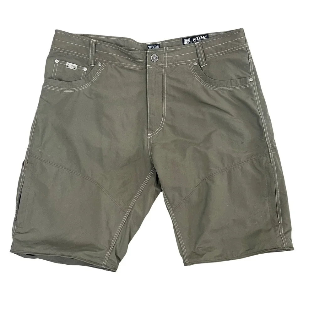 Kuhl Liberator Convertible Stealth Shorts Mens 36 Olive Green Hiking Cargo